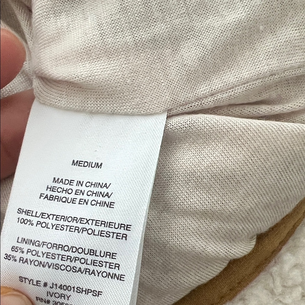 Thread & Supply White Teddy Jacket Medium - image 4